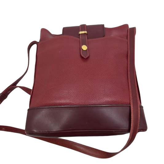 Cartier Must de Cartier Burgundy Leather Shoulder Bag