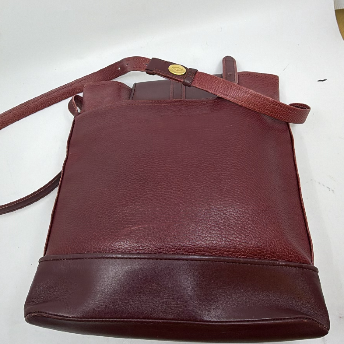 Cartier Must de Cartier Burgundy Leather Shoulder Bag