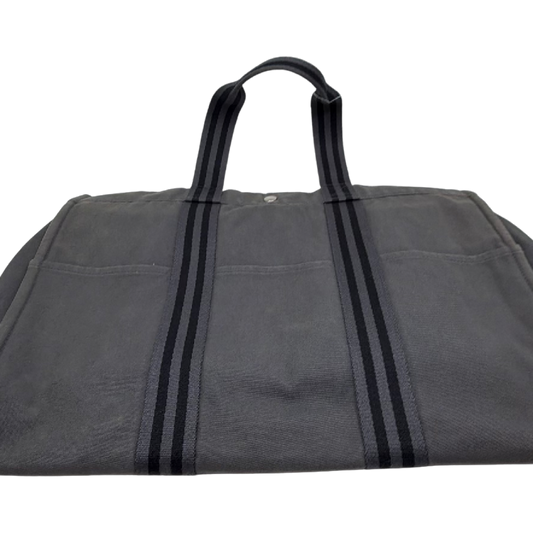 Hermes Fourre Tout Gray Canvas Tote Bag