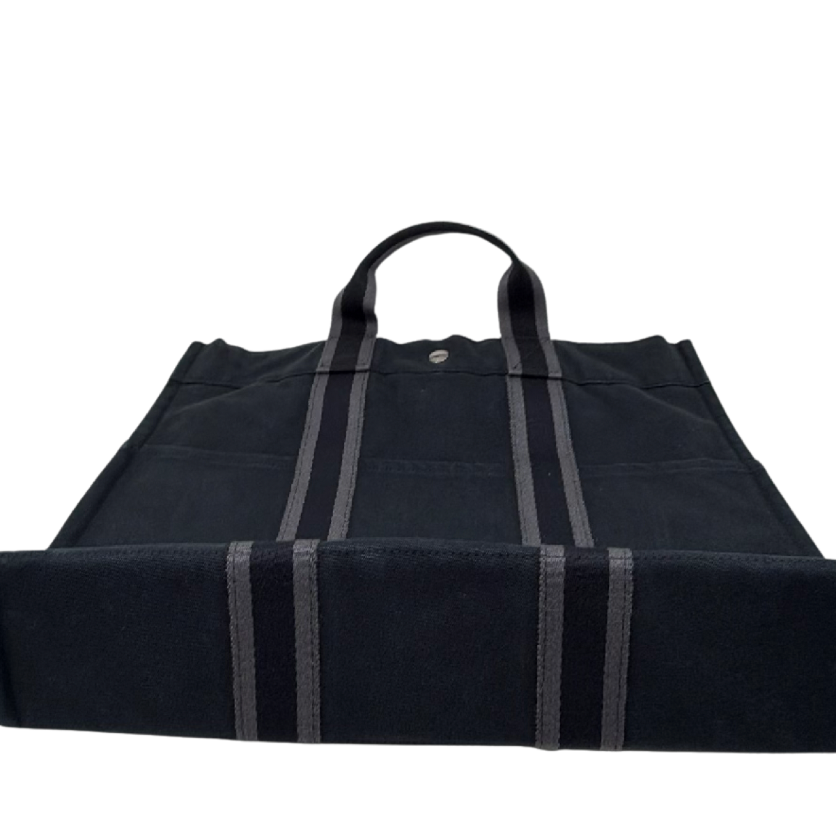 Hermès Garden Party Black Canvas Tote Bag