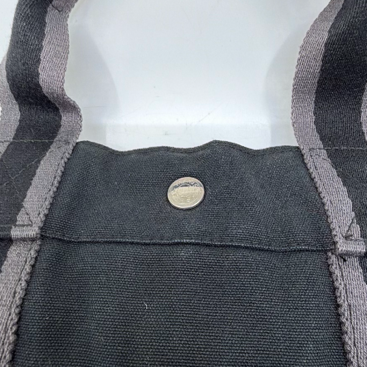 Hermès Garden Party Black Canvas Tote Bag