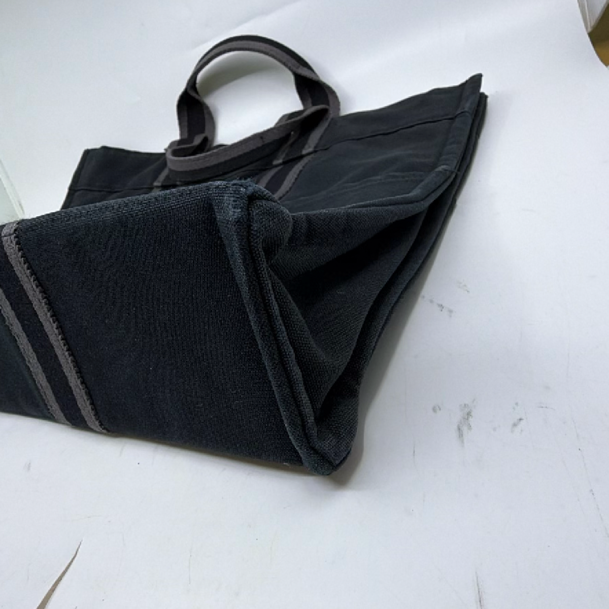 Hermès Garden Party Black Canvas Tote Bag