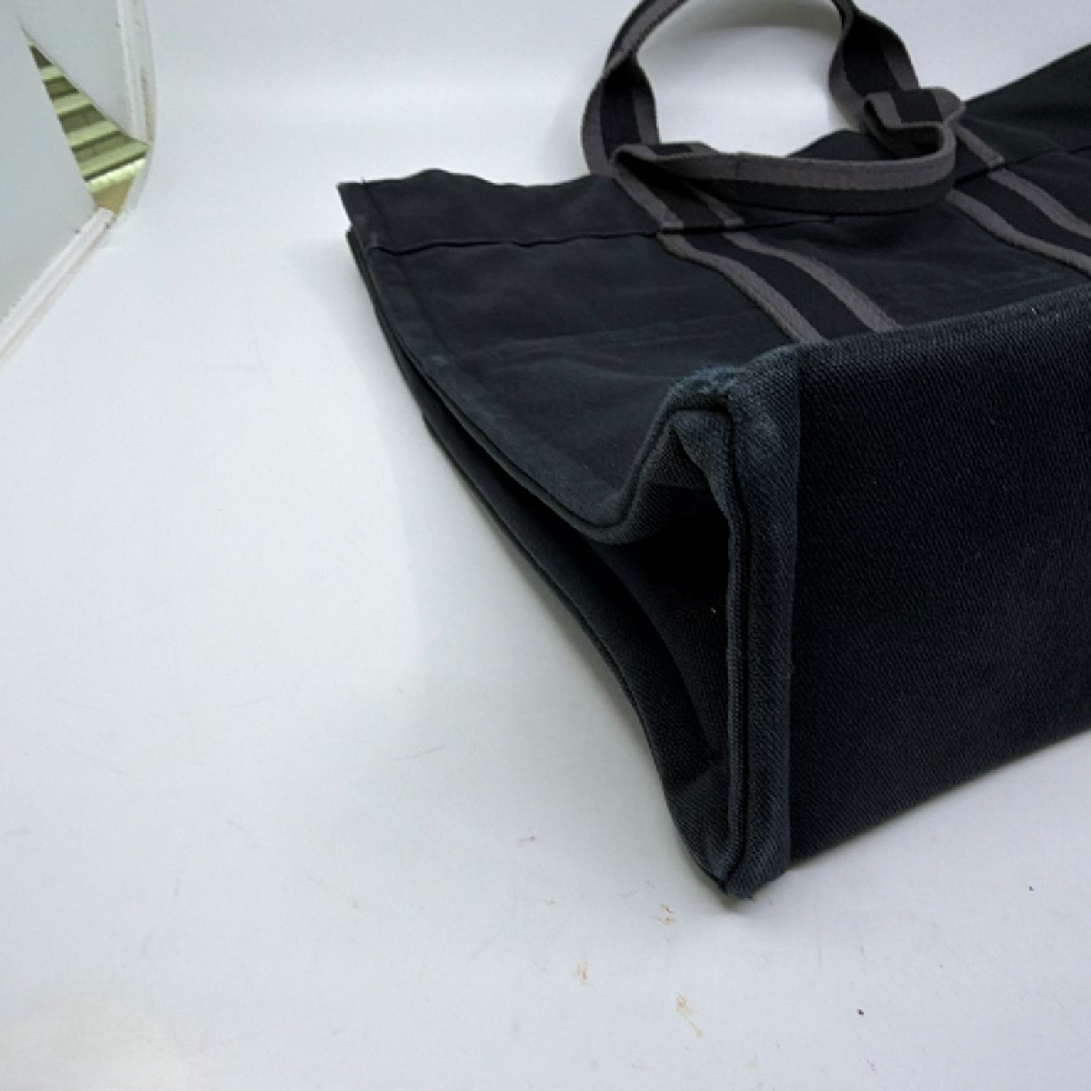 Hermès Garden Party Black Canvas Tote Bag