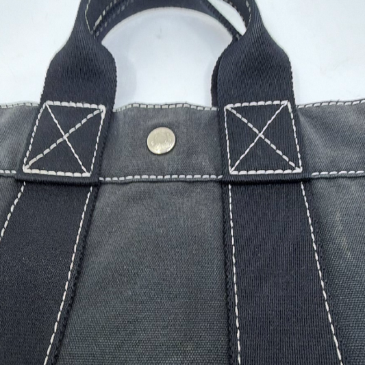 Hermes Garden Party Black Canvas Tote Bag