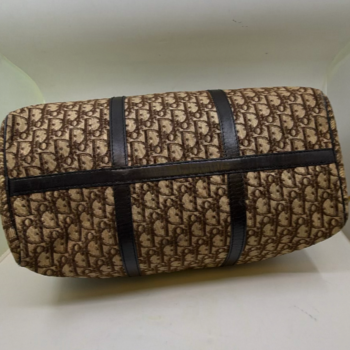 Dior Boston Bag Brown Oblique Canvas Handbag