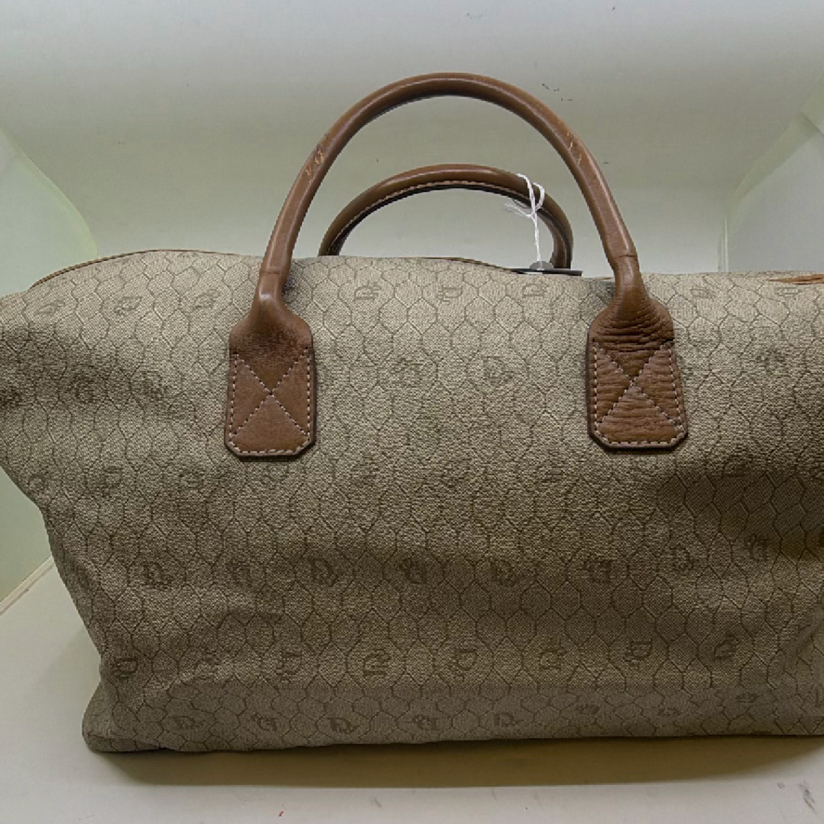 Dior Boston Bag Beige Diorissimo Canvas Travel Bag