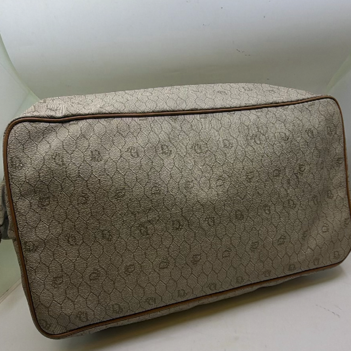 Dior Boston Bag Beige Diorissimo Canvas Travel Bag