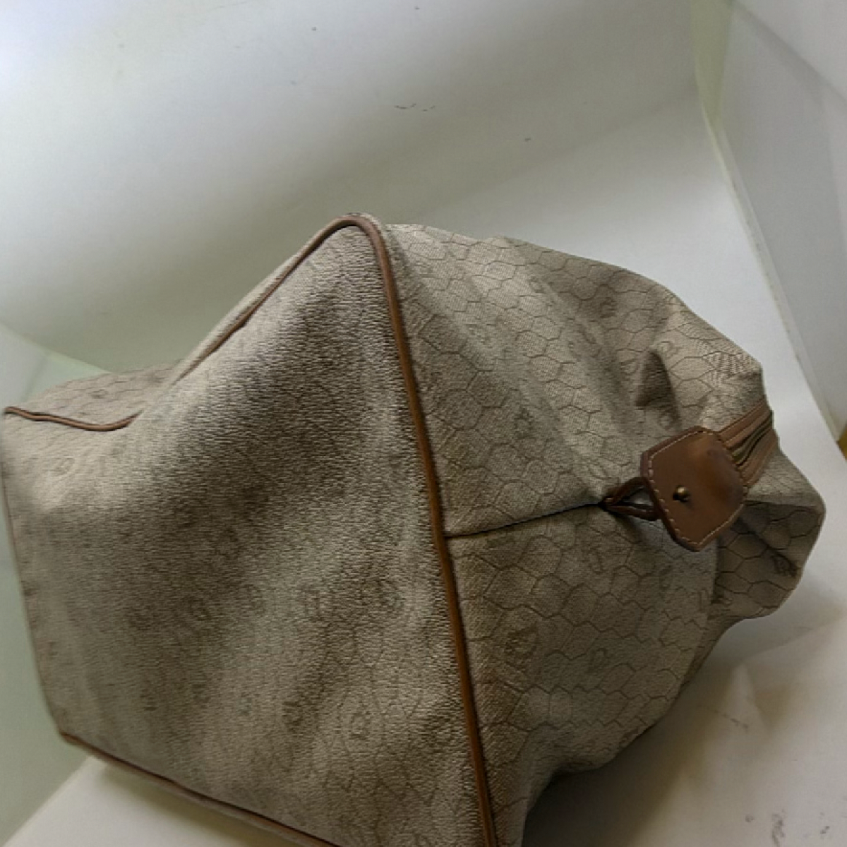 Dior Boston Bag Beige Diorissimo Canvas Travel Bag