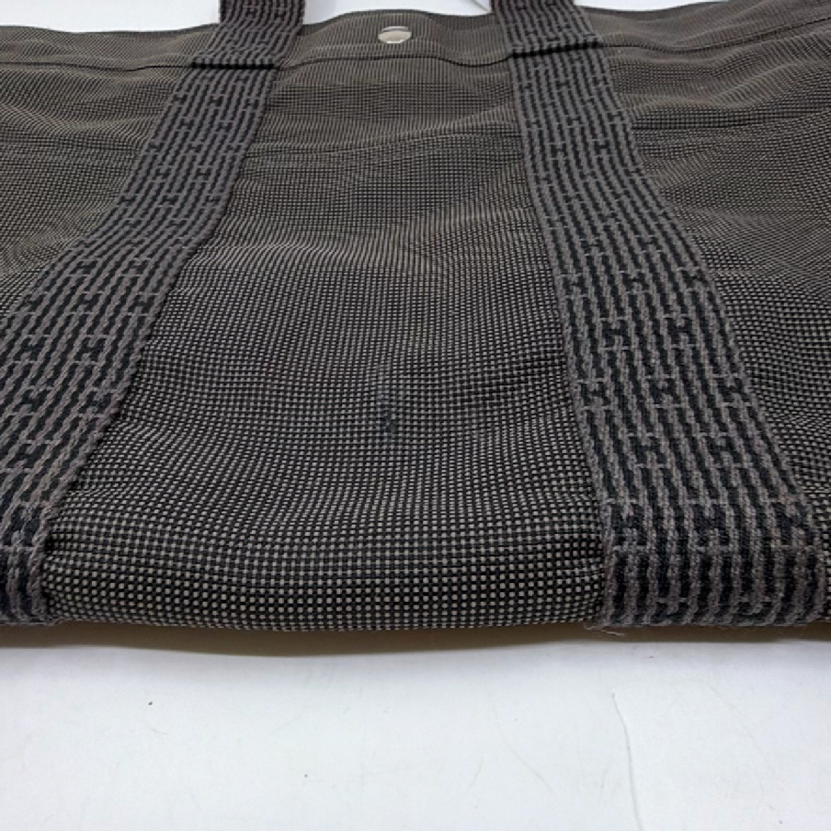 Hermès Fourre Tout Gray Canvas Tote Bag