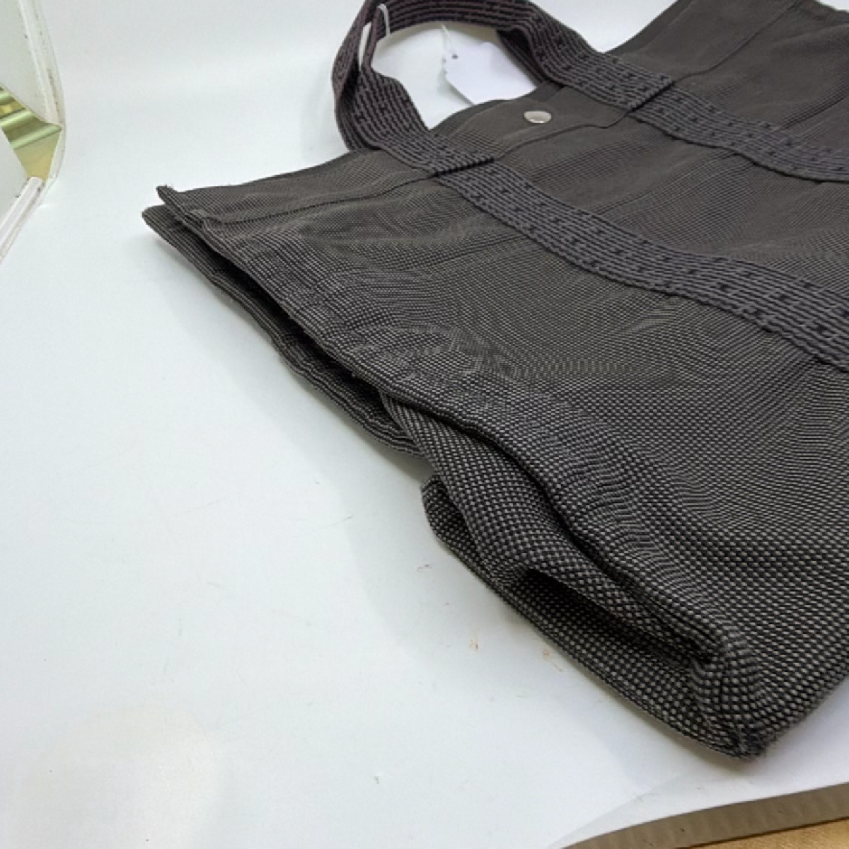 Hermès Fourre Tout Gray Canvas Tote Bag