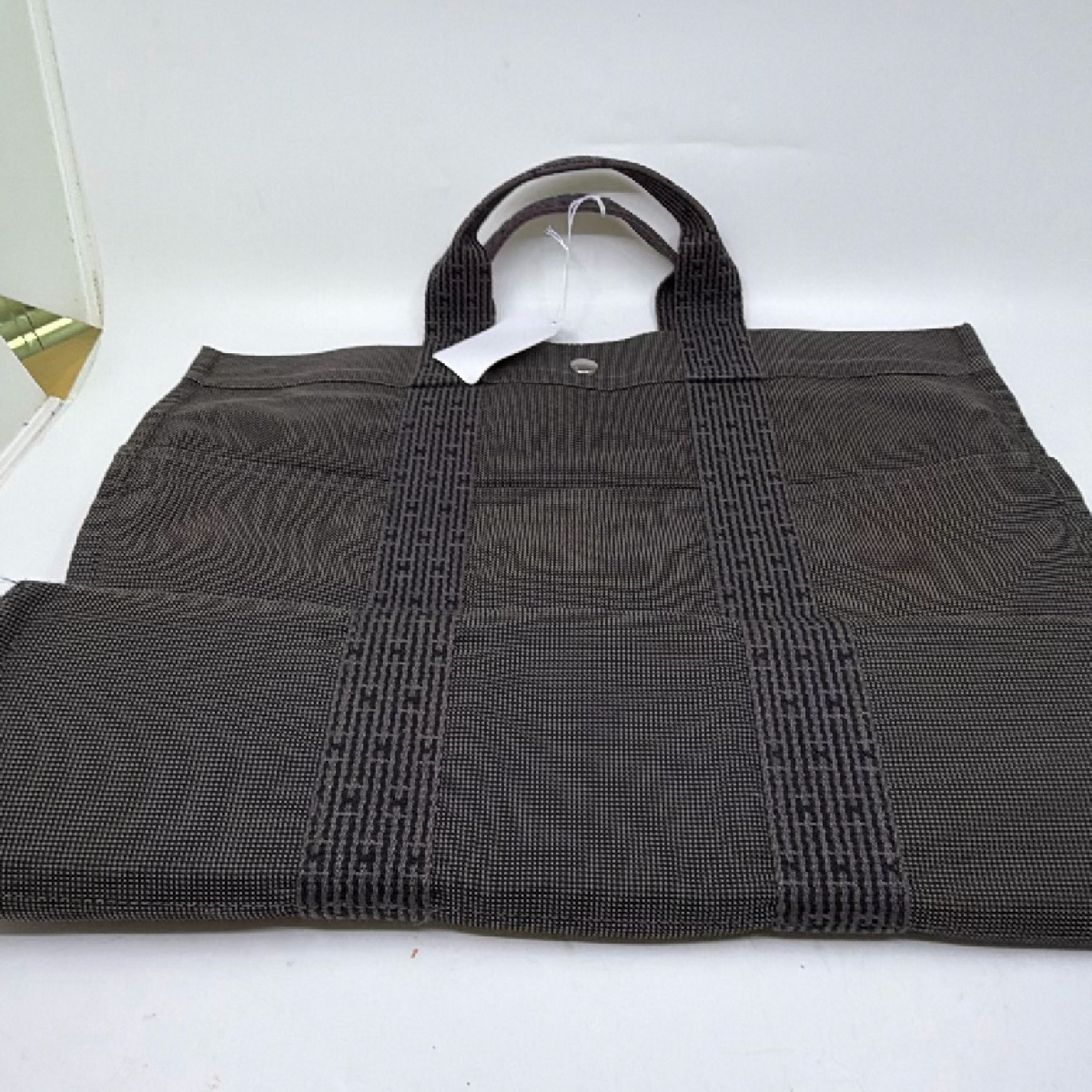 Hermès Fourre Tout Gray Canvas Tote Bag