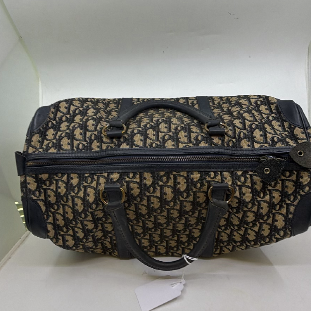 Dior Boston Bag Black Oblique Canvas Duffle Bag