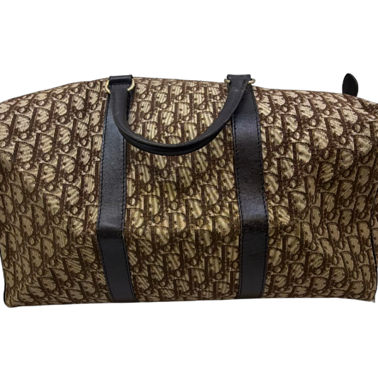 Dior Brown Oblique Canvas Boston Bag