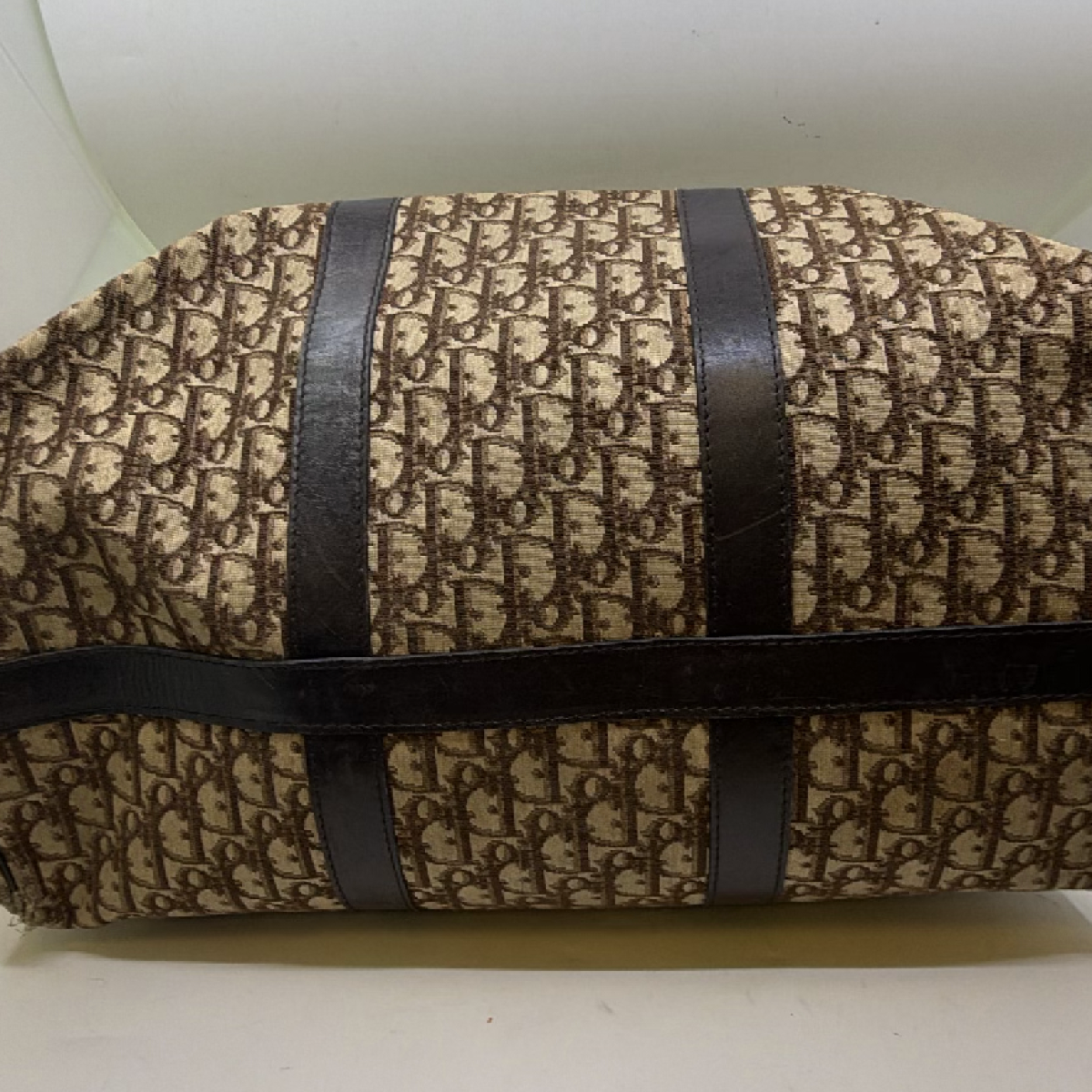 Dior Brown Oblique Canvas Boston Bag