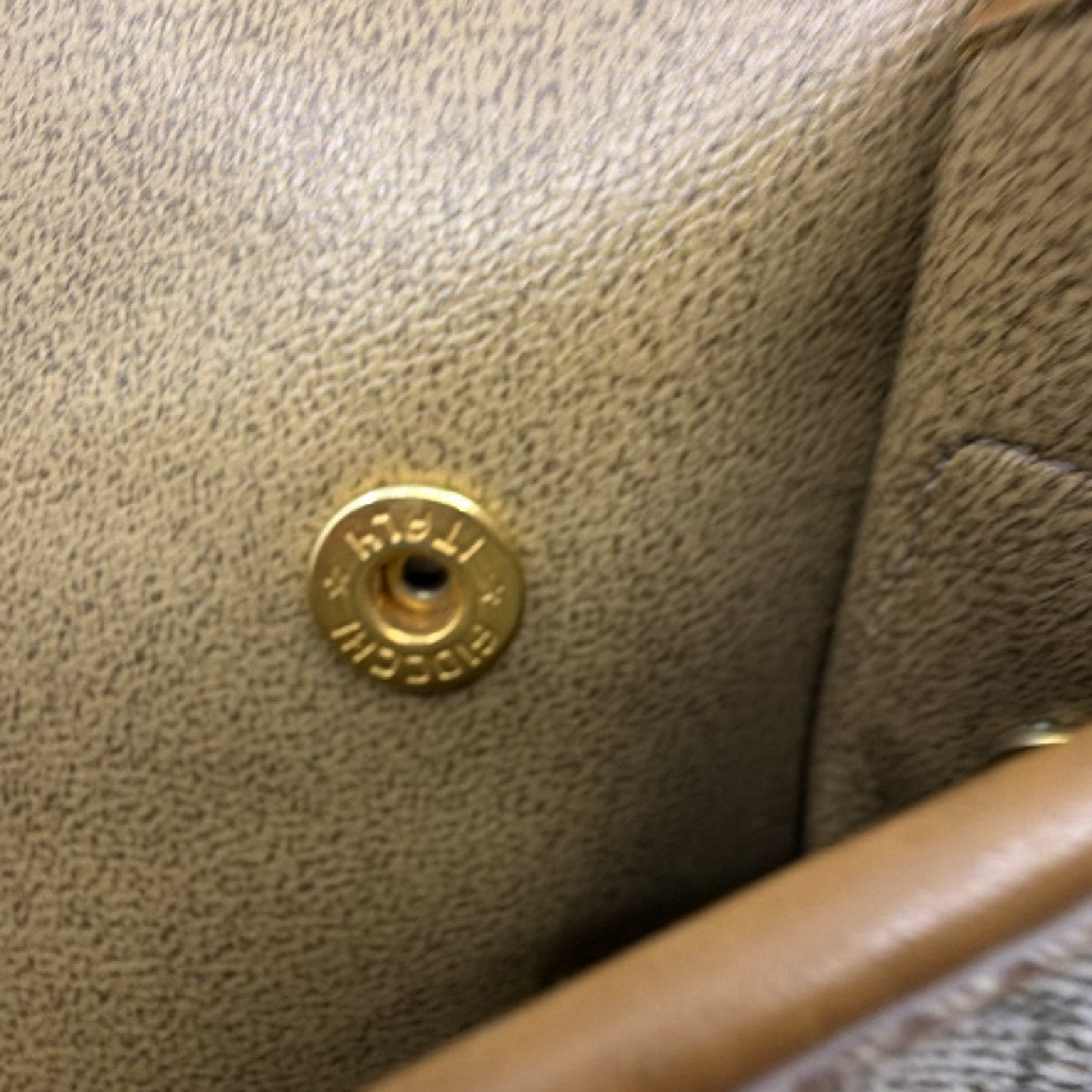 Dior Vintage Honeycomb Brown Coated Canvas & Leather Crossbody Bag