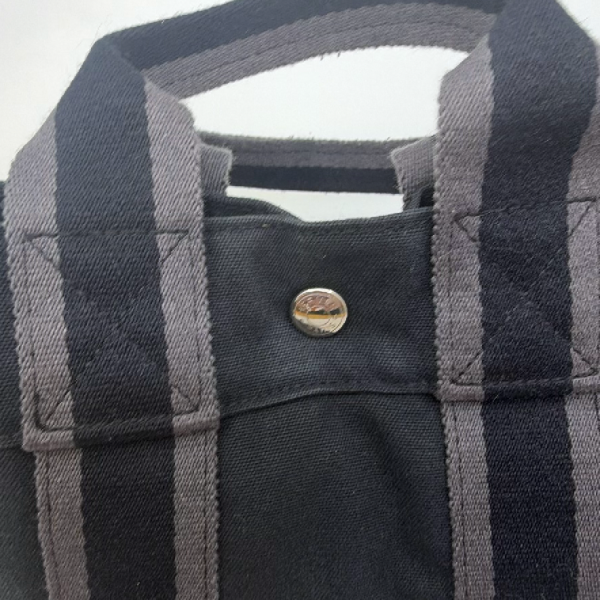 Hermès Herbag Cabas Black Canvas Tote Bag