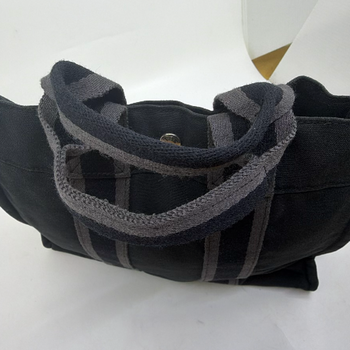 Hermès Herbag Cabas Black Canvas Tote Bag