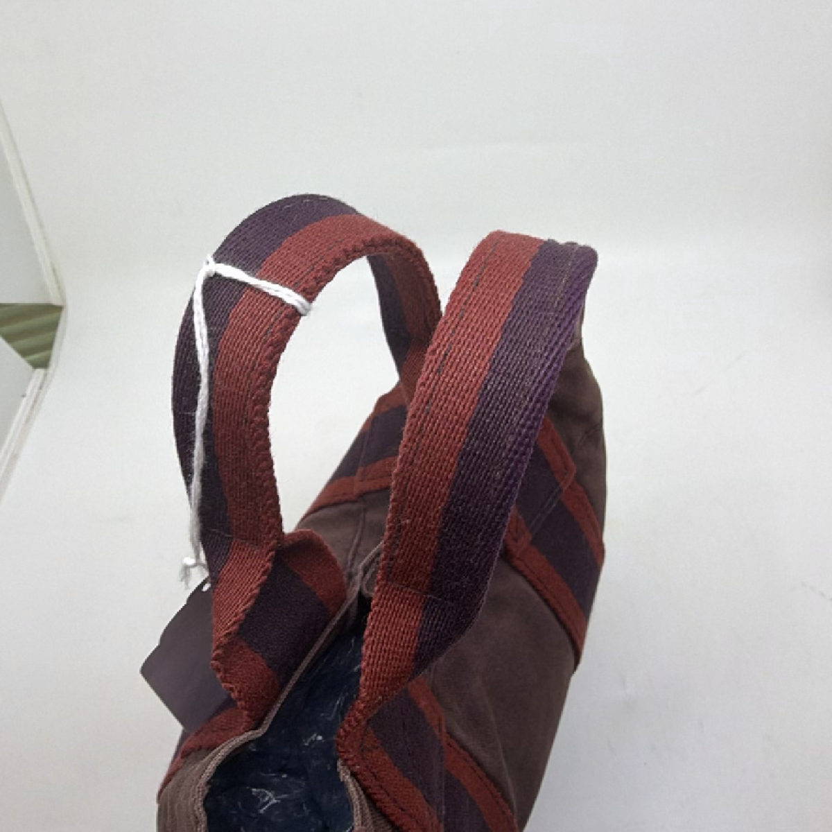 Hermès Herbag Cabas Burgundy Canvas Tote Bag