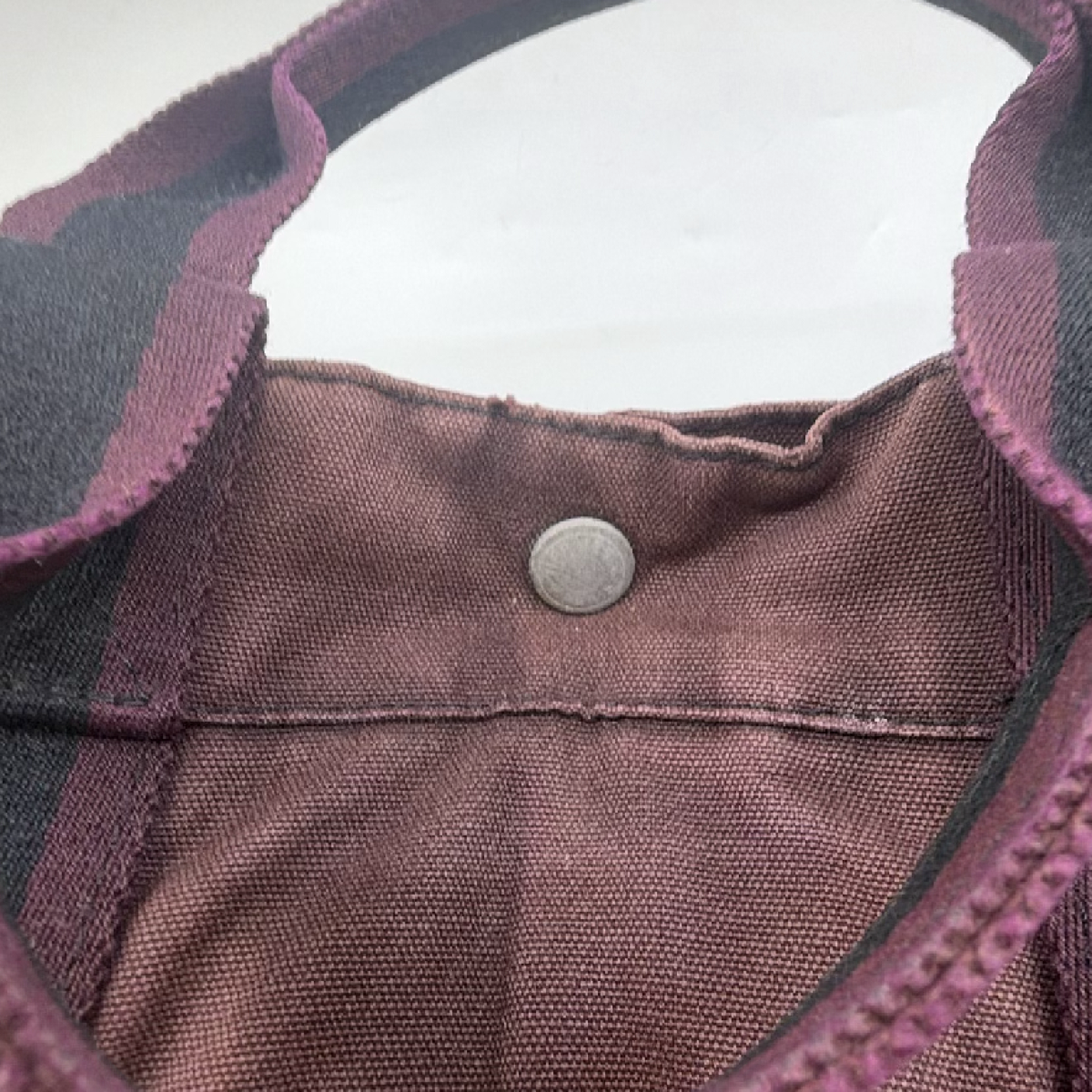 Hermès Herbag Cabas Burgundy Canvas Tote Bag