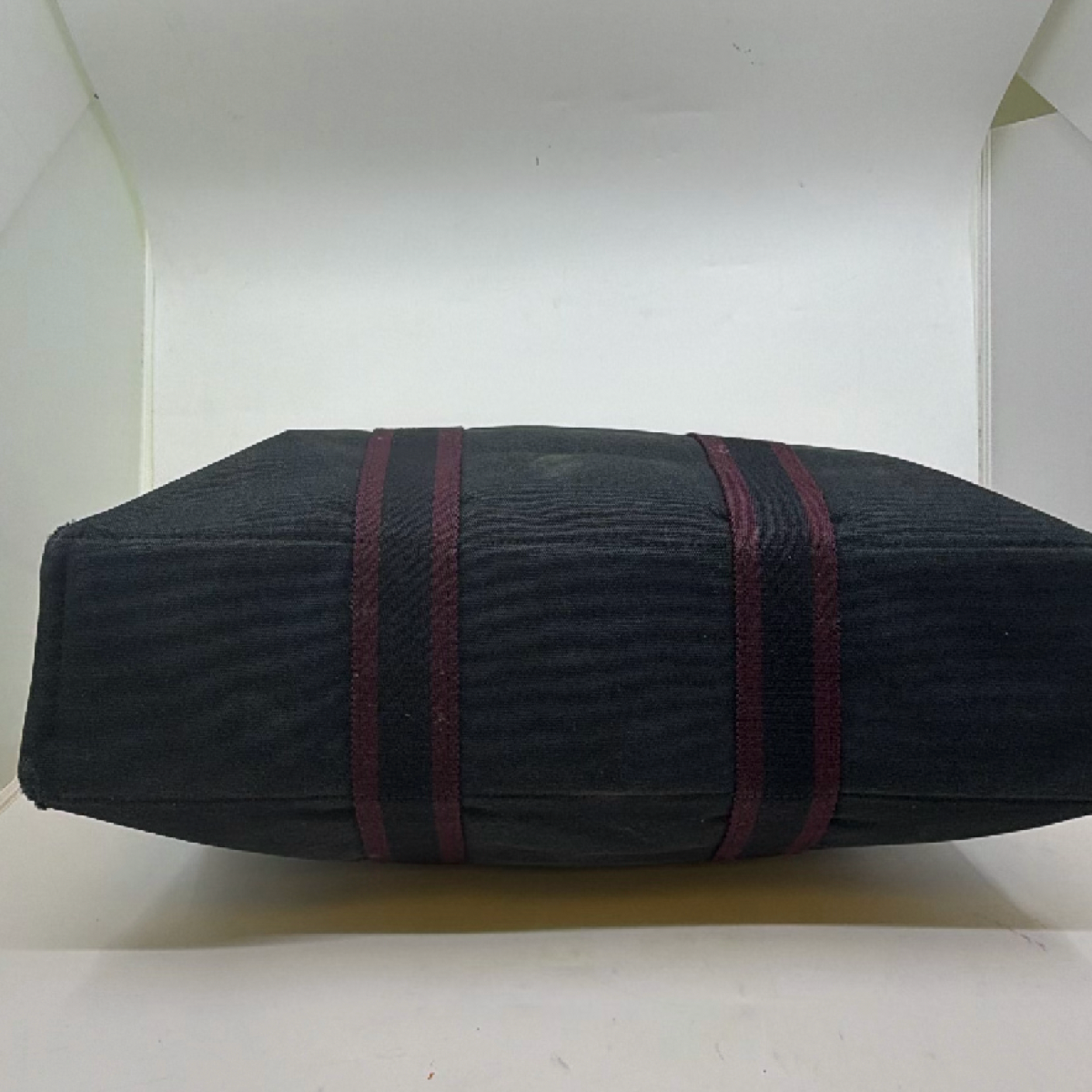 Hermès Herbag Cabas Burgundy Canvas Tote Bag