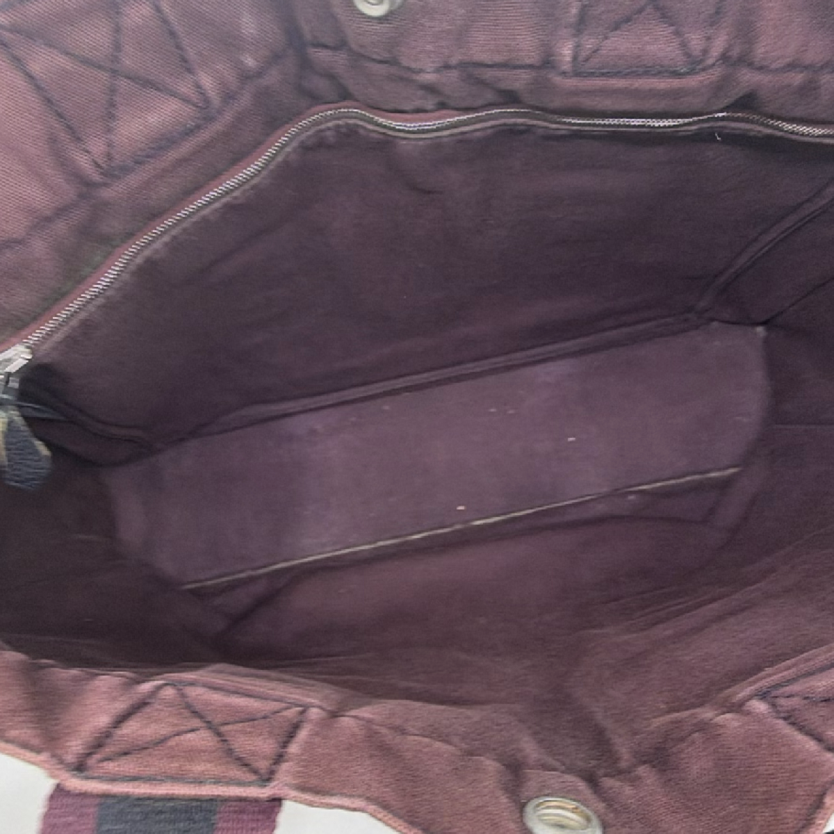 Hermès Herbag Cabas Burgundy Canvas Tote Bag