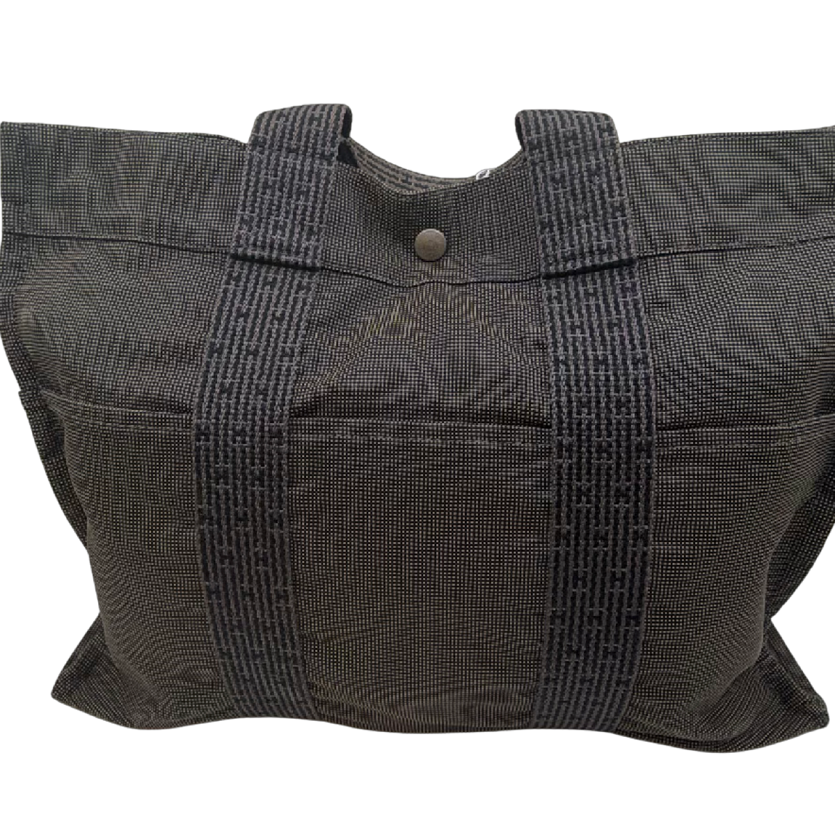 Hermès Herbag Cabas Blue Toile H Canvas Tote Bag