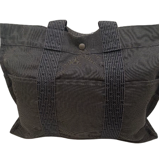 Hermès Herbag Cabas Blue Toile H Canvas Tote Bag