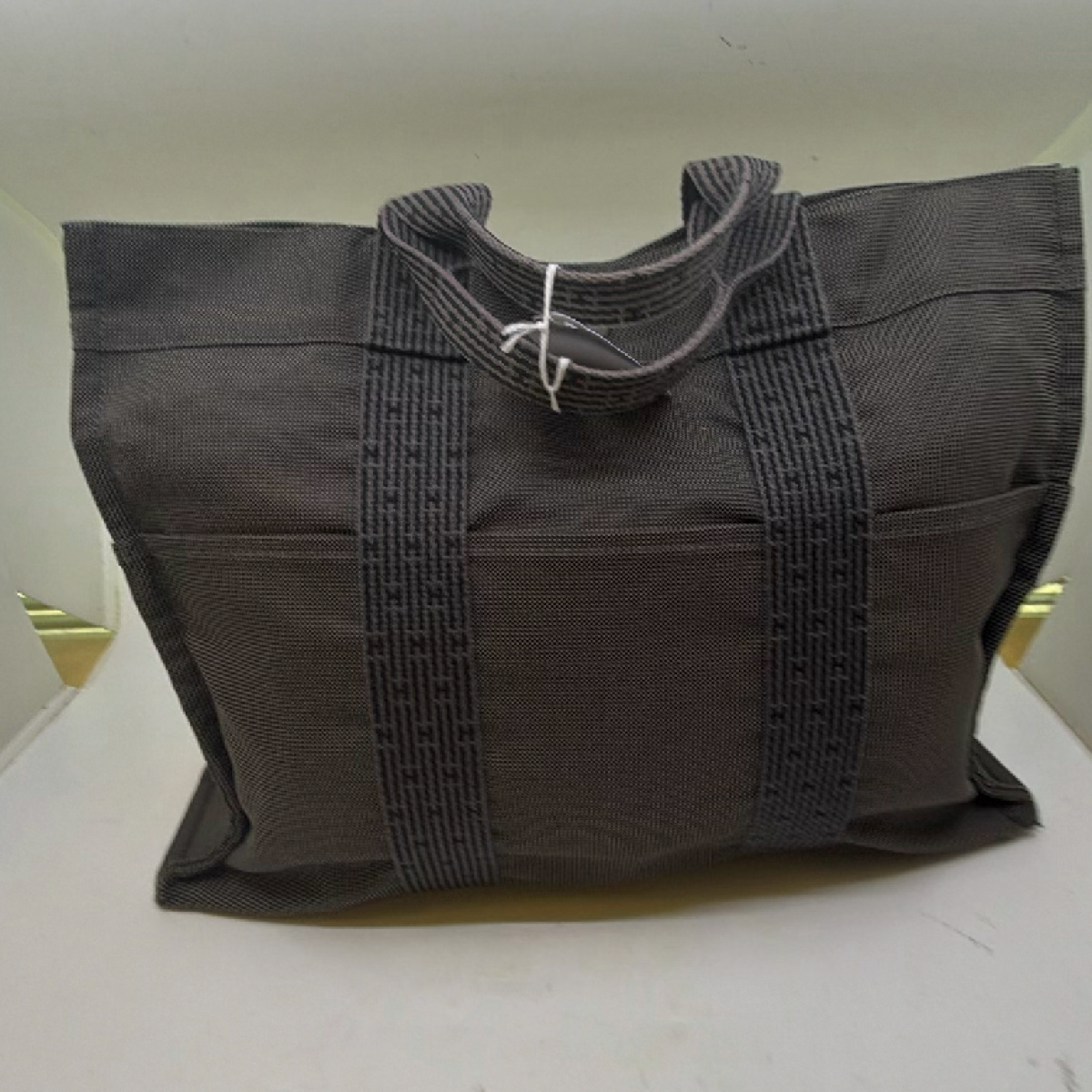 Hermès Herbag Cabas Blue Toile H Canvas Tote Bag
