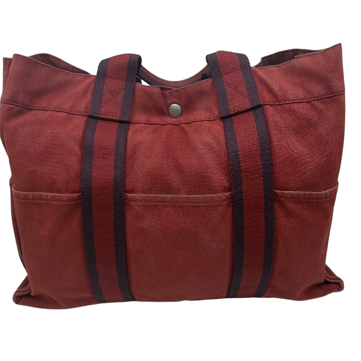 Hermès Garden Party Red Canvas Tote Bag