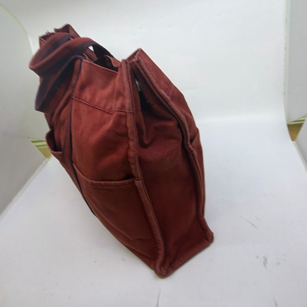Hermès Garden Party Red Canvas Tote Bag
