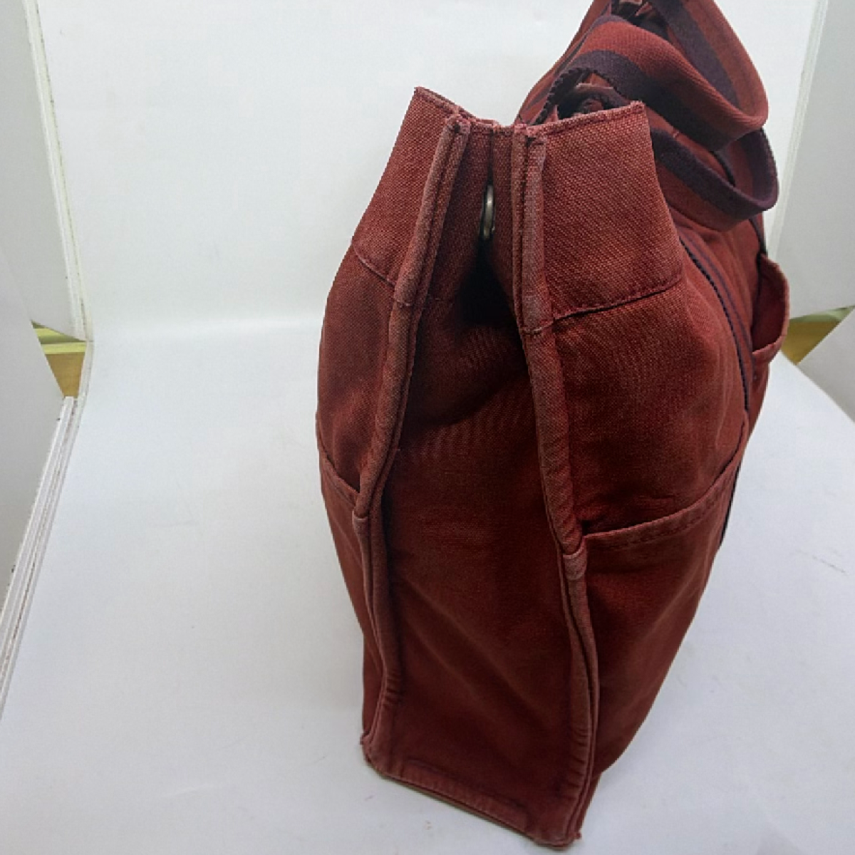 Hermès Garden Party Red Canvas Tote Bag