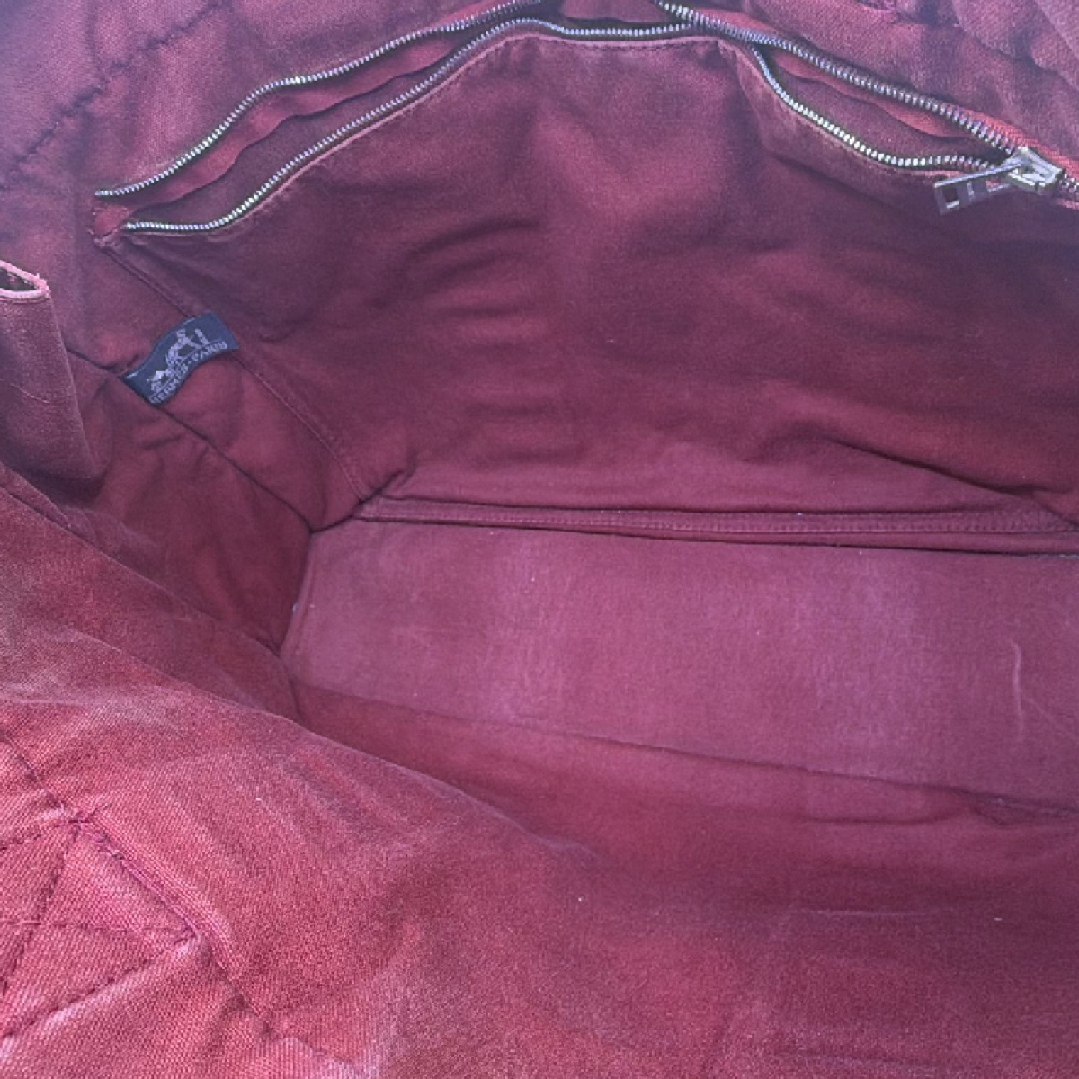 Hermès Garden Party Red Canvas Tote Bag
