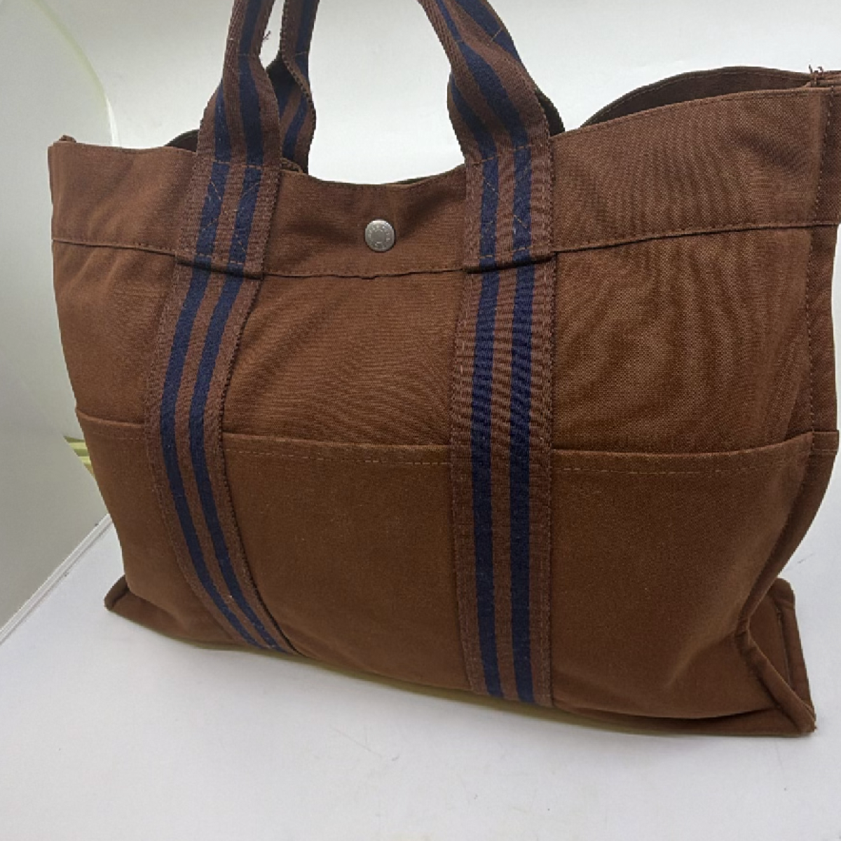 Hermès Fourre Tout Brown Canvas Tote Bag