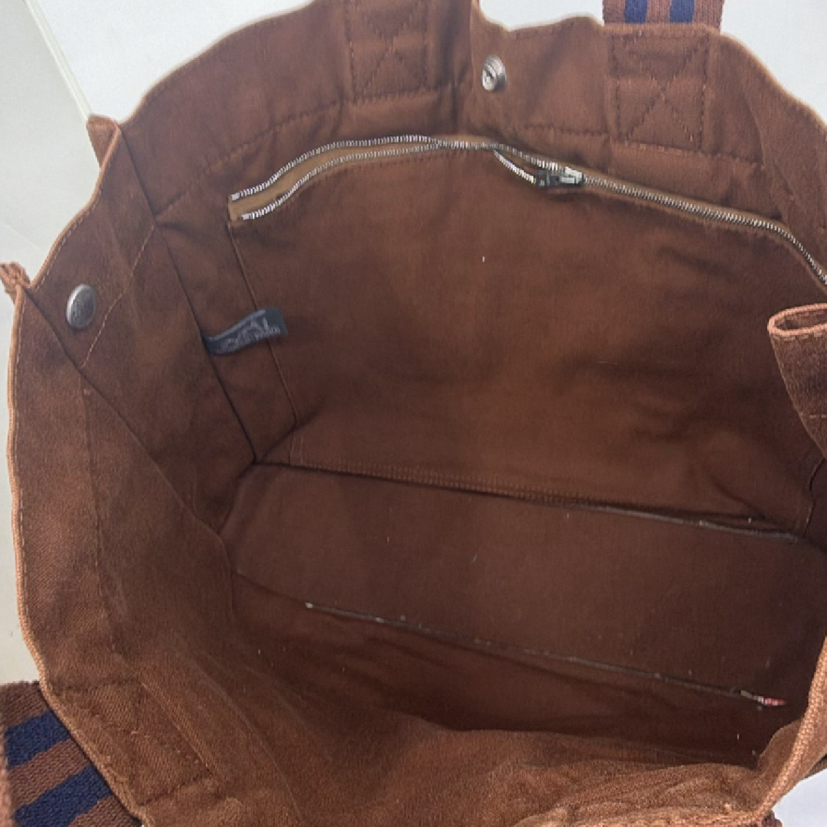 Hermès Fourre Tout Brown Canvas Tote Bag