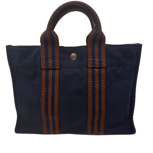 Hermès Fourre Tout Blue Canvas PM Tote Bag