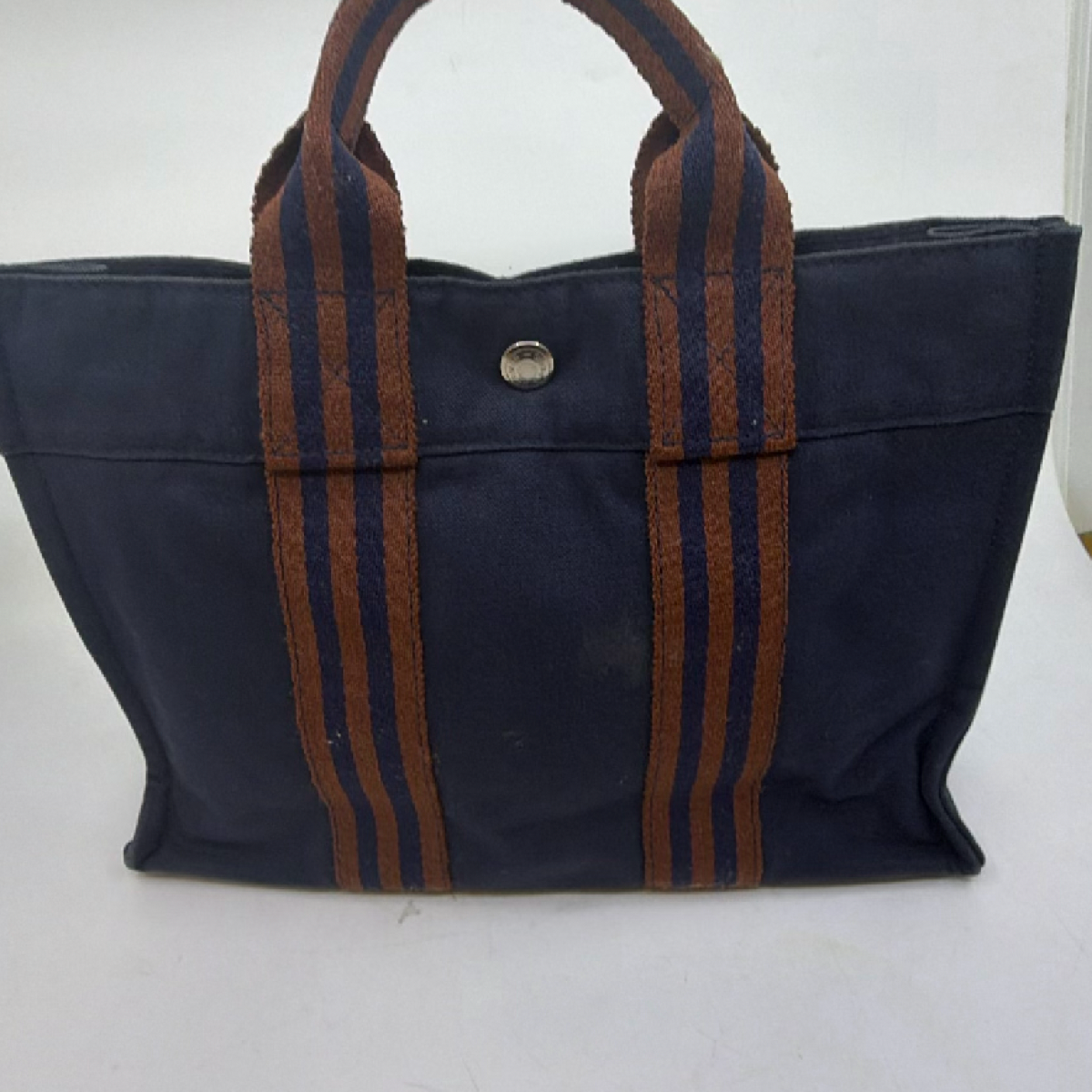 Hermès Fourre Tout Blue Canvas PM Tote Bag