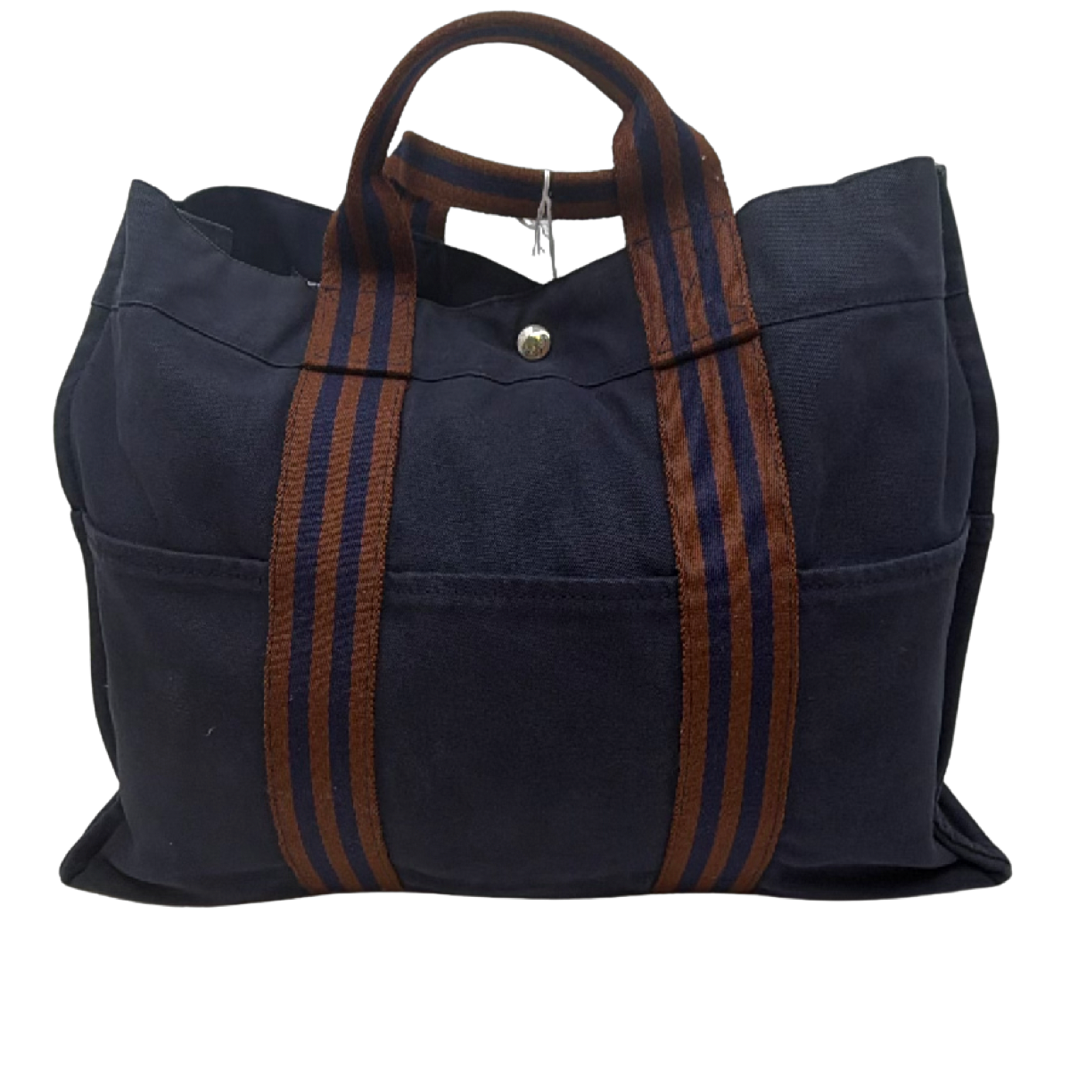 Hermès Herbag Cabas Blue Canvas Tote Bag