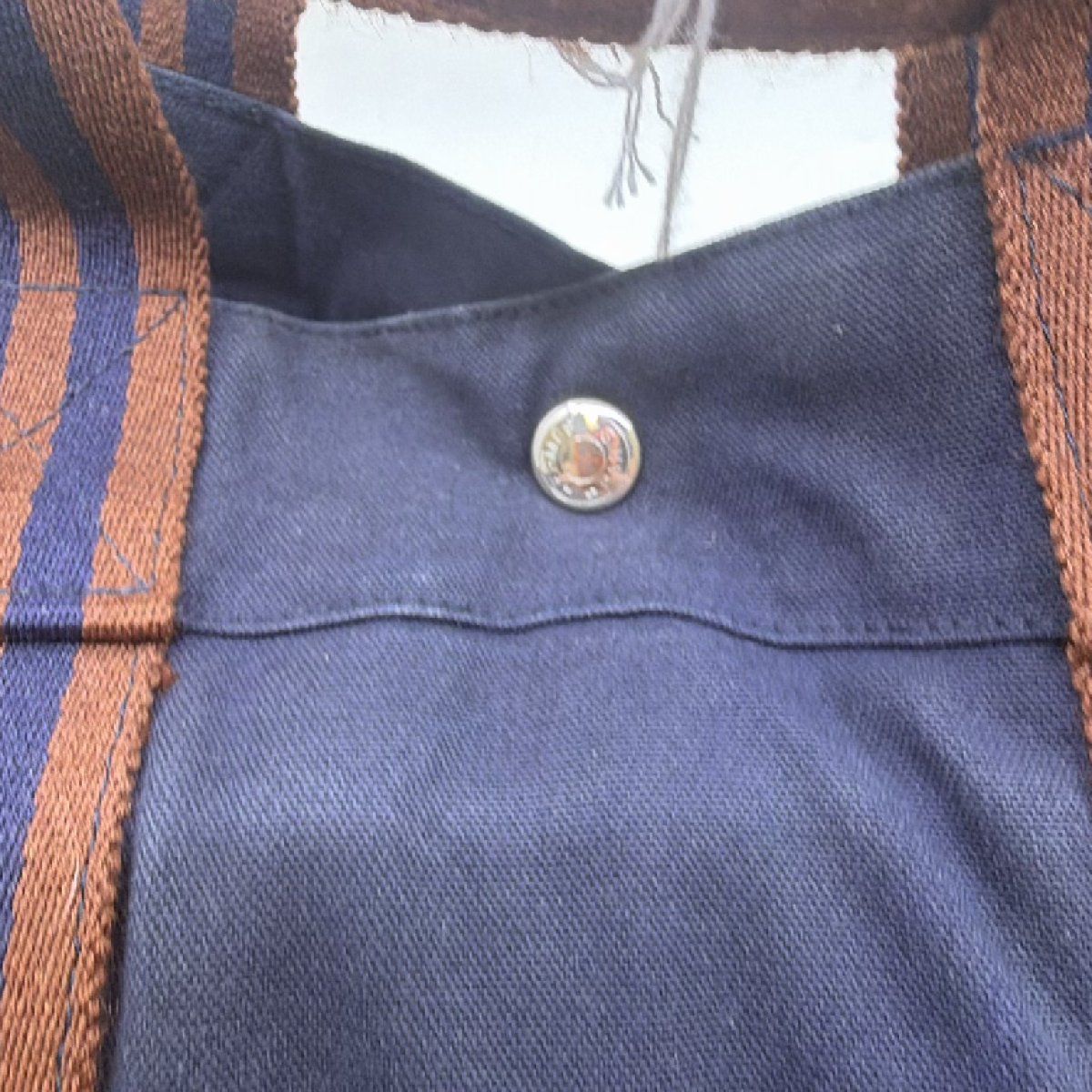 Hermès Herbag Cabas Blue Canvas Tote Bag