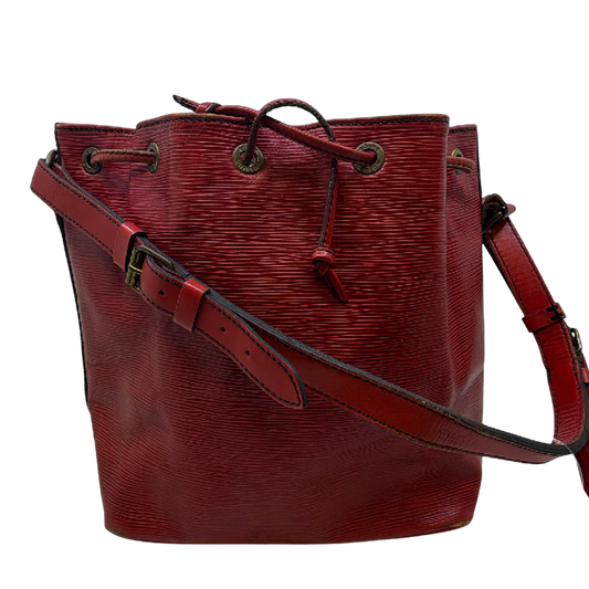 Louis Vuitton Petit Noé Red Epi Leather Bucket Bag
