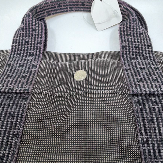 Hermes Fourre Tout Grey Canvas Tote Bag