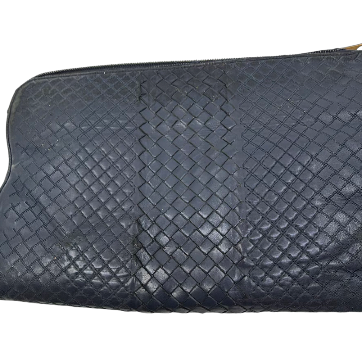 Bottega Veneta Intrecciato Blue Leather Clutch