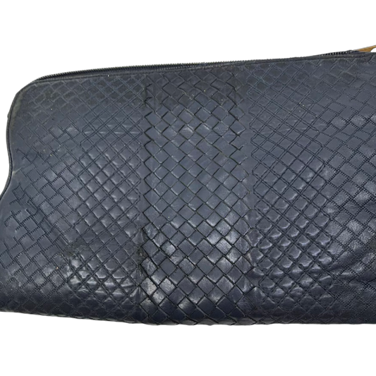 Bottega Veneta Intrecciato Blue Leather Clutch