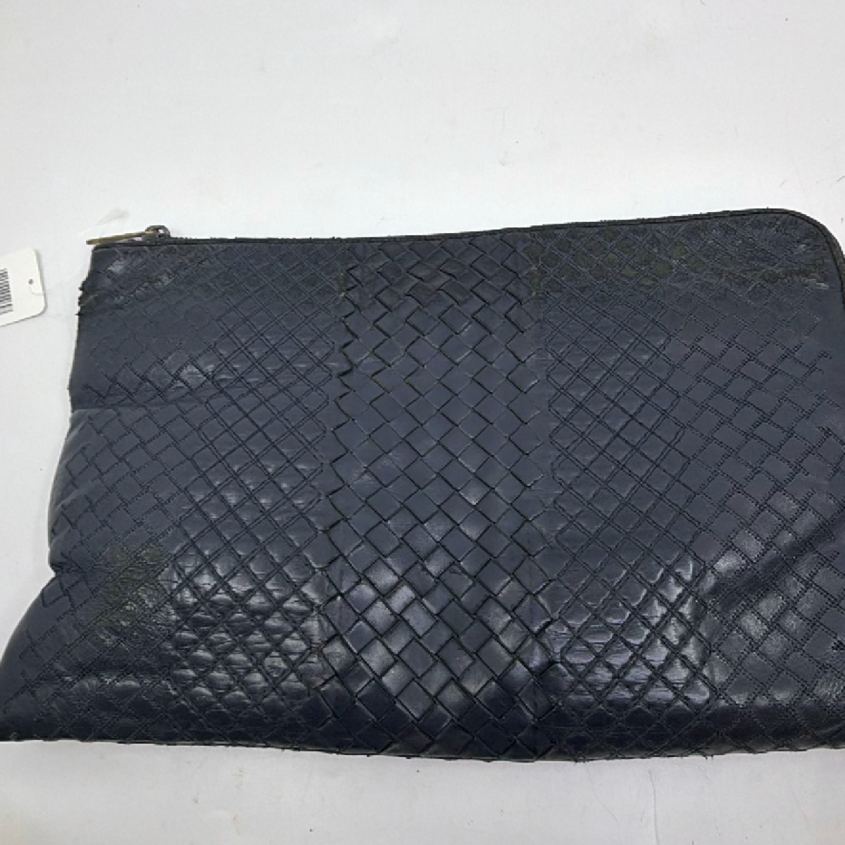 Bottega Veneta Intrecciato Blue Leather Clutch