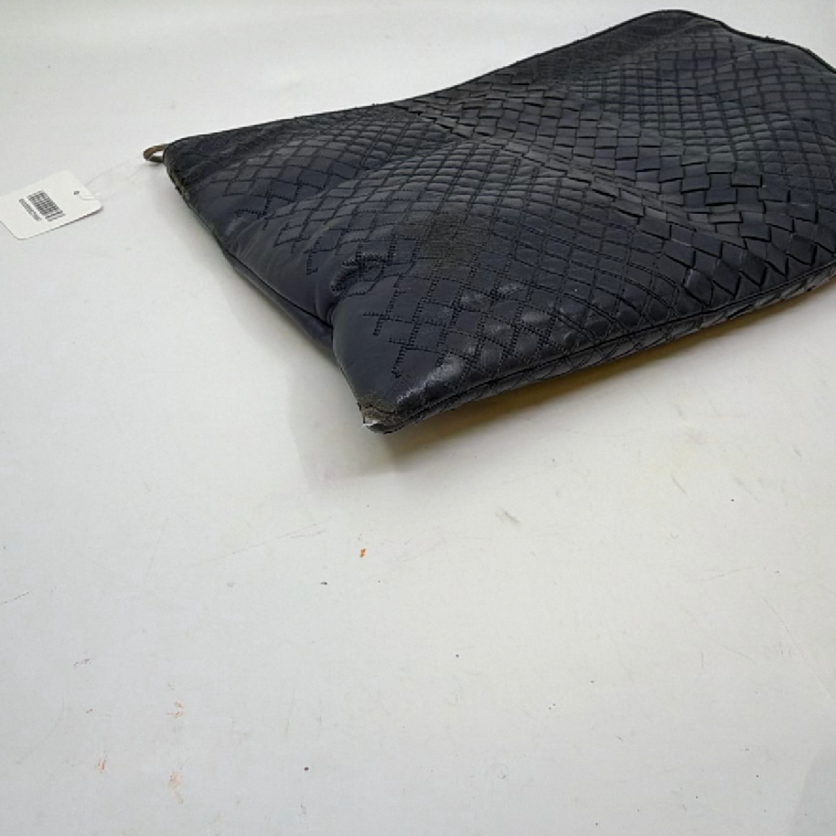 Bottega Veneta Intrecciato Blue Leather Clutch