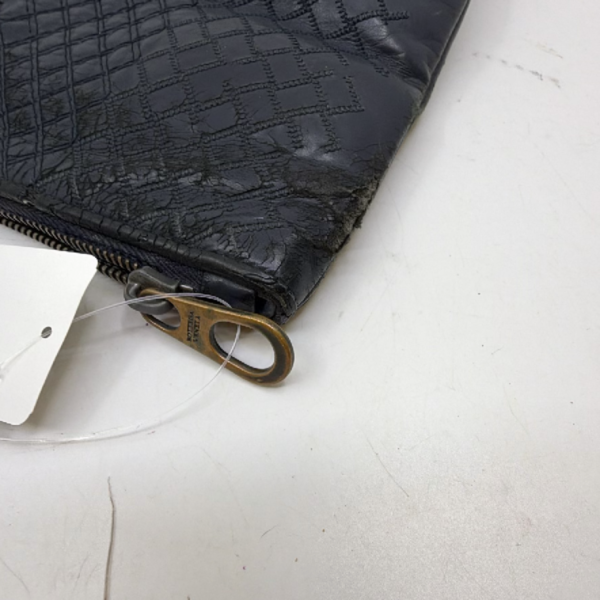 Bottega Veneta Intrecciato Blue Leather Clutch