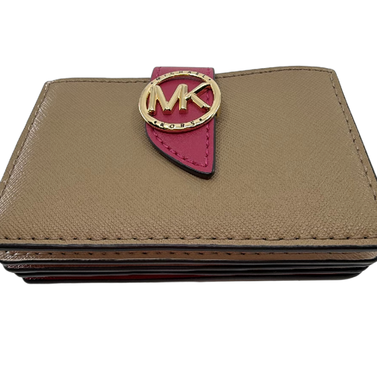 Michael Kors Greenwich XS Accordion Card Case Brown Leather