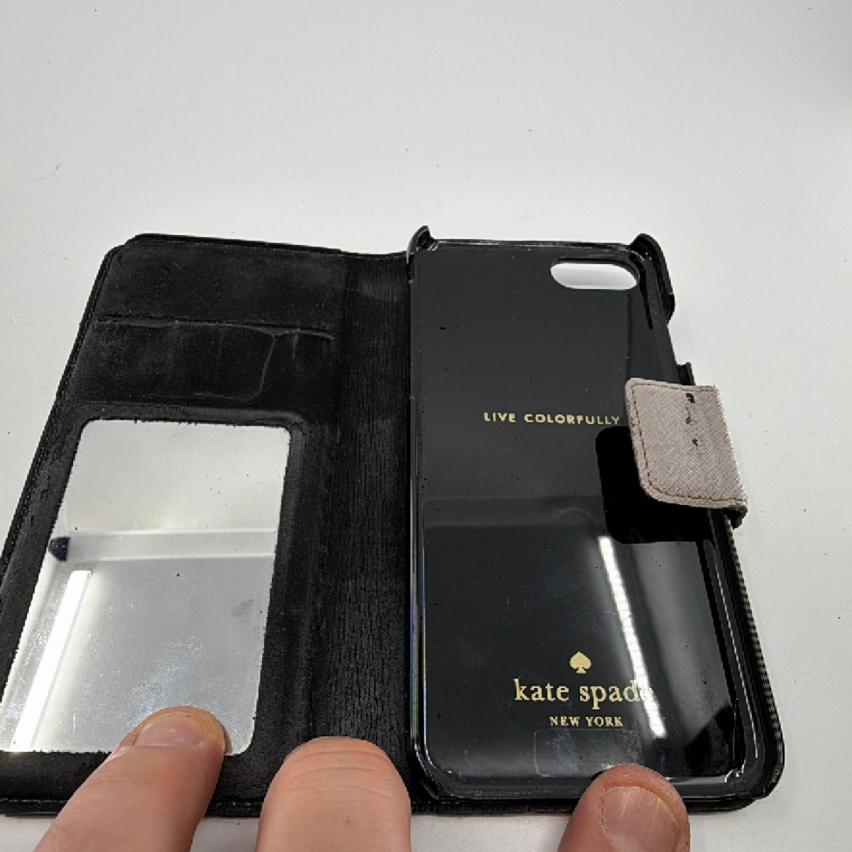 Kate Spade Folio Beige Saffiano Phone Case
