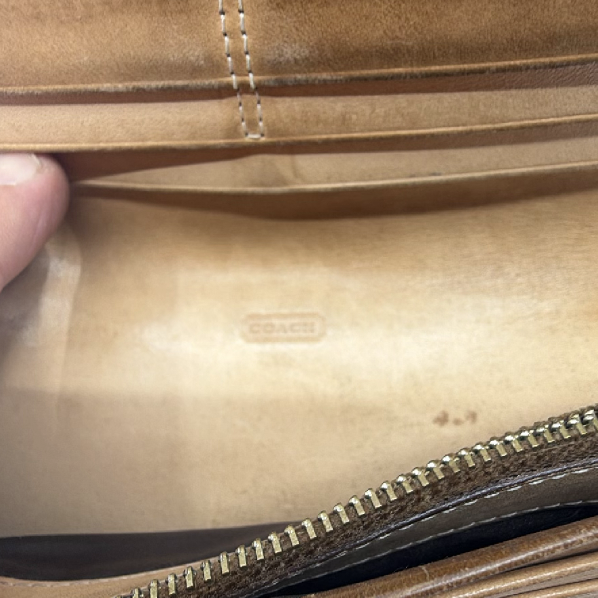 Coach Signature C Canvas Brown Flap Wallet