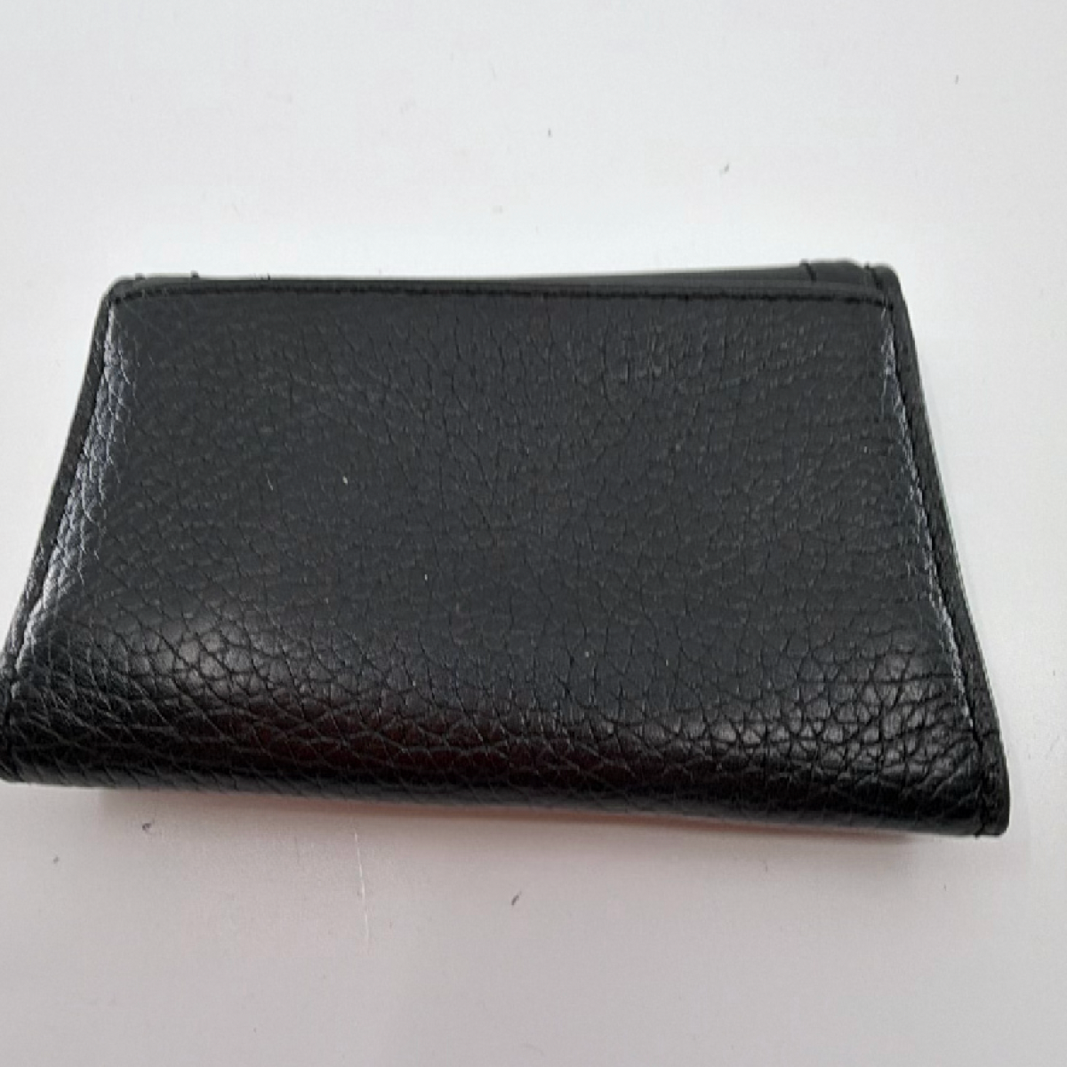 Michael Kors Black Pebbled Leather Key Case