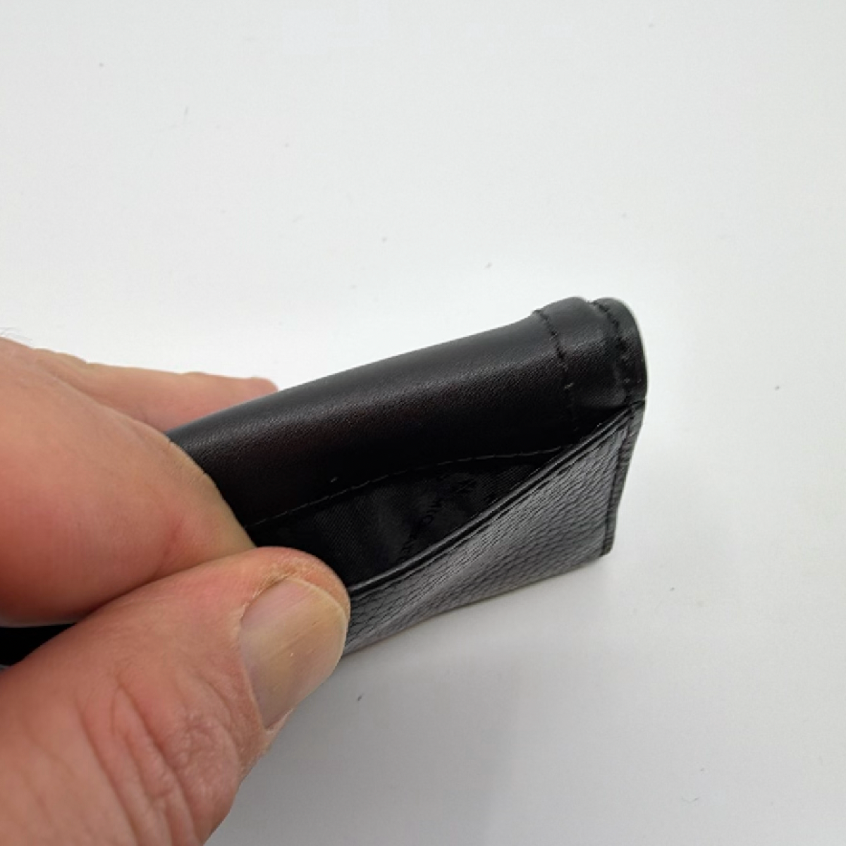 Michael Kors Black Pebbled Leather Key Case